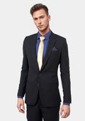 Astor Jet Black Twill Jacket - SARTORO