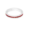 July (Ruby) White Gold Ring | Size 10