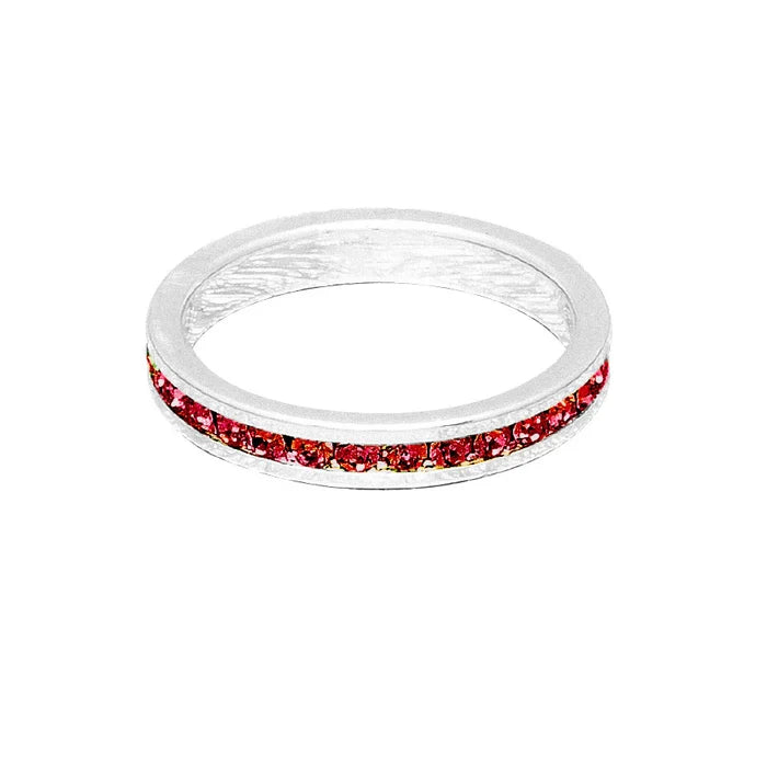 July (Ruby) White Gold Ring | Size 10