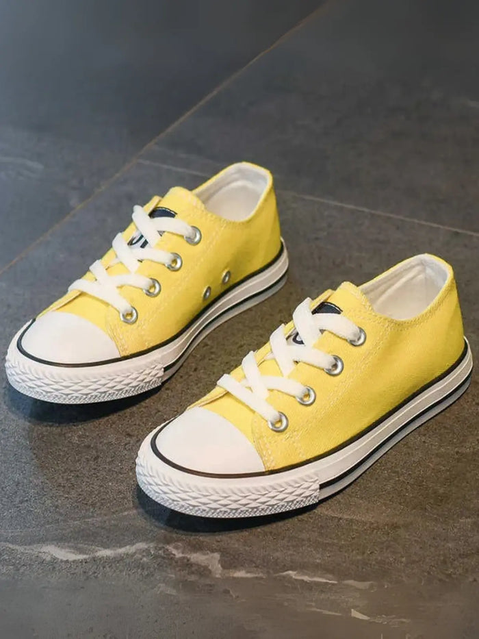 Keep It Casual Yellow Canvas Sneakers By Liv and Mia Mia Belle Girls