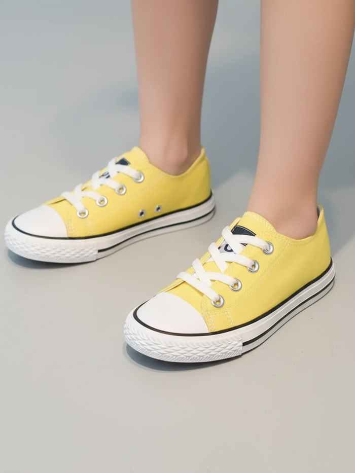 Keep It Casual Yellow Canvas Sneakers By Liv and Mia Mia Belle Girls