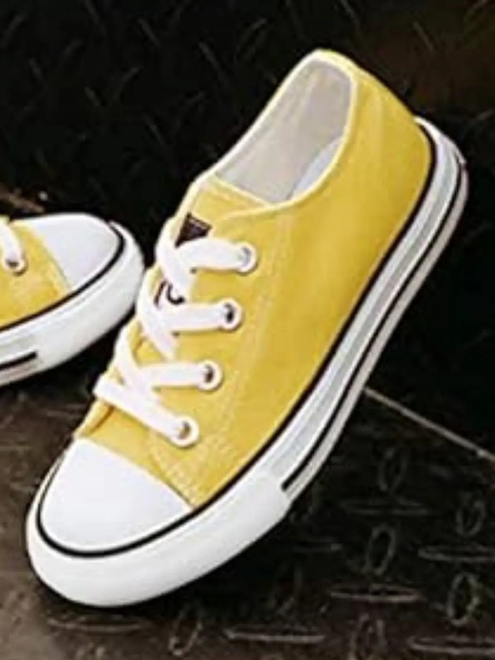 Keep It Casual Yellow Canvas Sneakers By Liv and Mia Mia Belle Girls