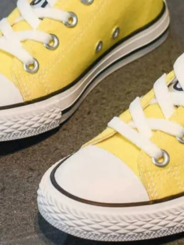 Keep It Casual Yellow Canvas Sneakers By Liv and Mia Mia Belle Girls