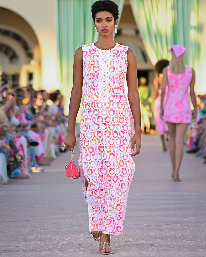 Lilly Pulitzer - Kitt Maxi Shift Dress - Resort White Pansy Fansy