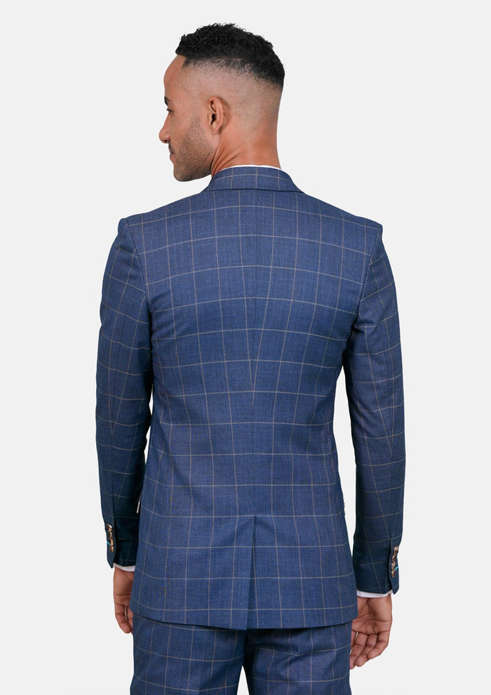 Madison Lapis Blue Windowpane Suit - SARTORO