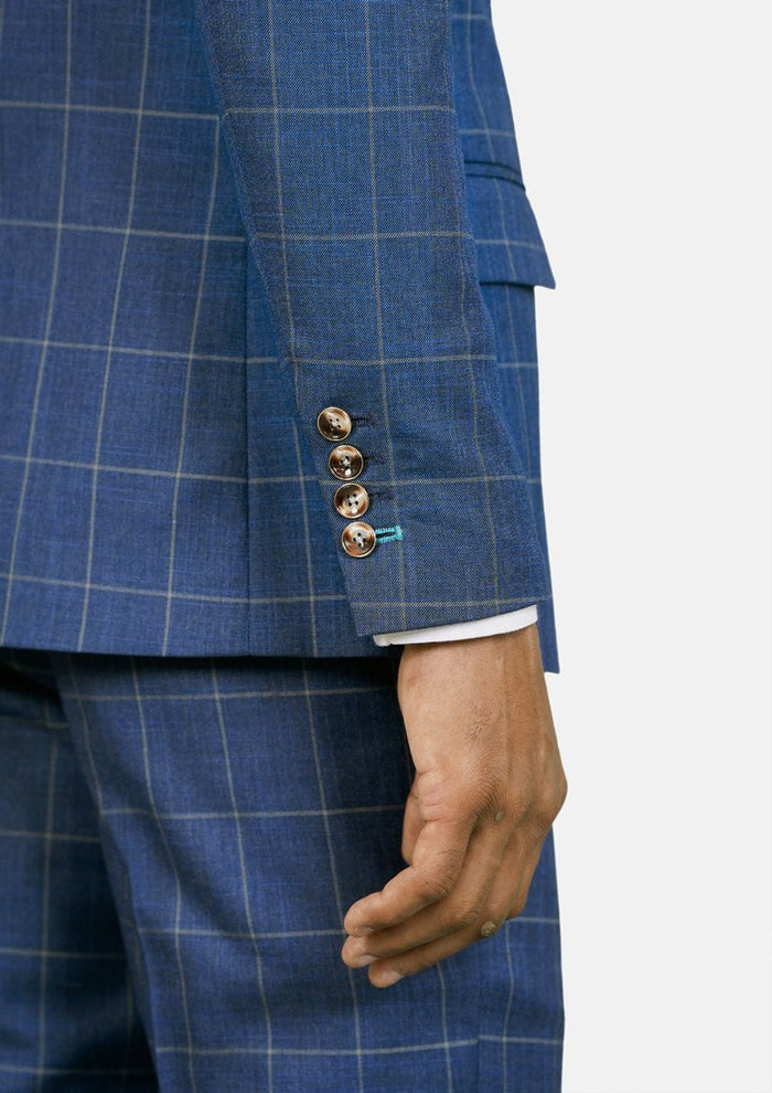 Madison Lapis Blue Windowpane Suit - SARTORO
