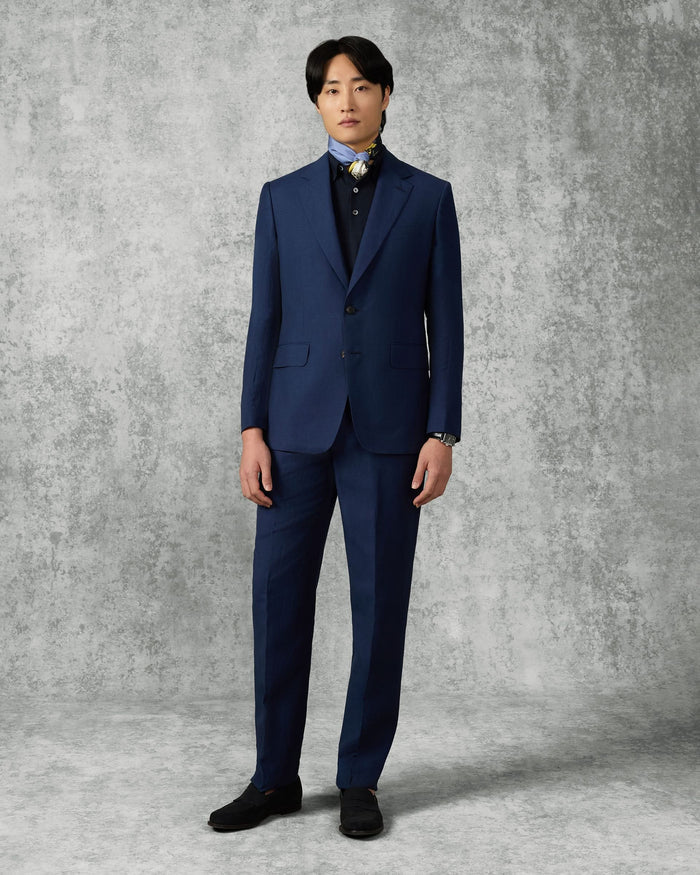 Lewis Wool & Linen Suit Navy