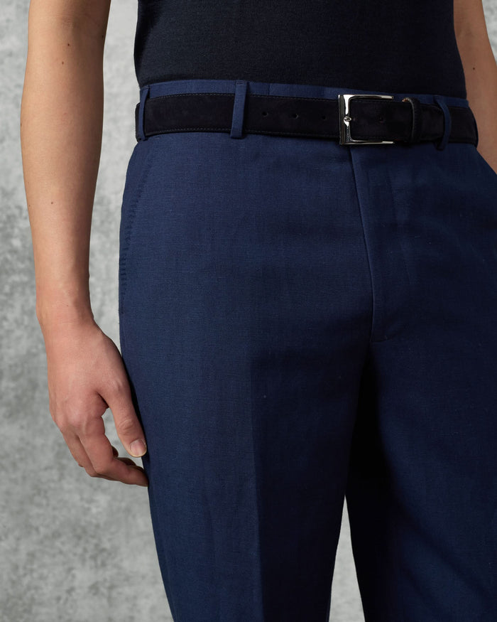 Lewis Wool & Linen Suit Navy