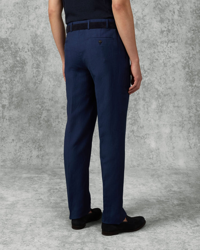 Lewis Wool & Linen Suit Navy