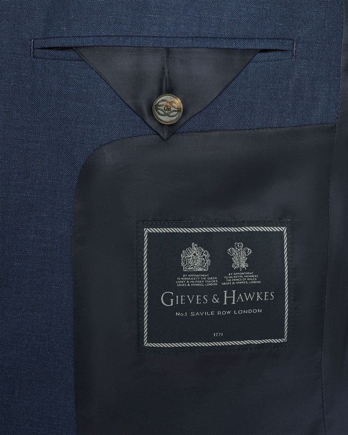 Lewis Wool & Linen Suit Navy
