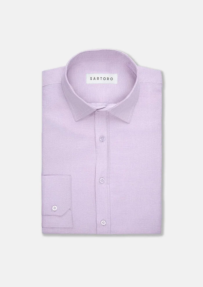 Lilac End On End Shirt - SARTORO