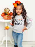 Girls Halloween Tops | Miss Boo-tiful Hooded Top | Mia Belle Girls