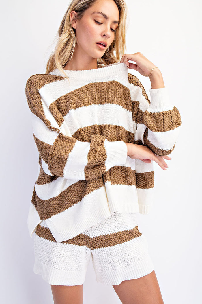 Loose Fit Stripe Sweater