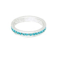 March (Aquamarine) White Gold Ring | Size 7