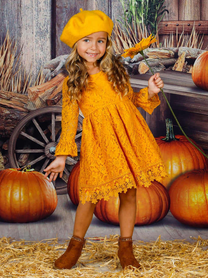 Marigold Magic Boho Lace Dress Mia Belle Girls