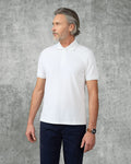Martin Cotton & Silk Jersey Polo Shirt White