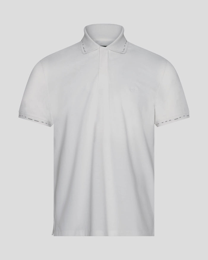 Martin Cotton & Silk Jersey Polo Shirt White