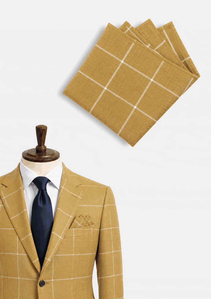 Matching Suit Fabric Pocket Square