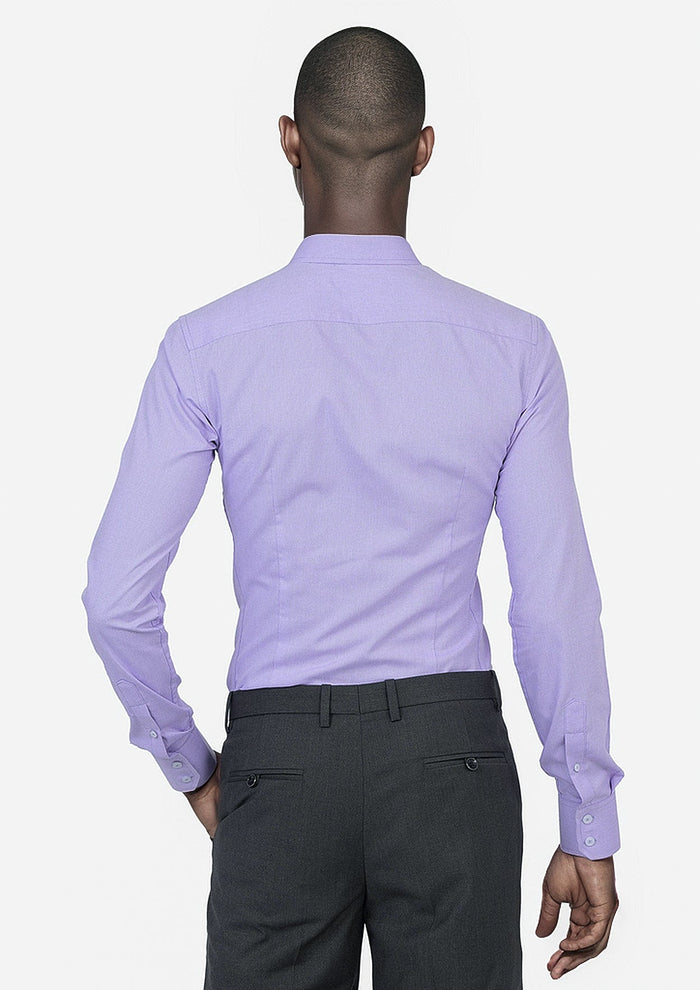Mauve Egyptian Cotton Broadcloth Shirt - SARTORO