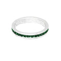 May (Emerald) White Gold Ring | Size 7