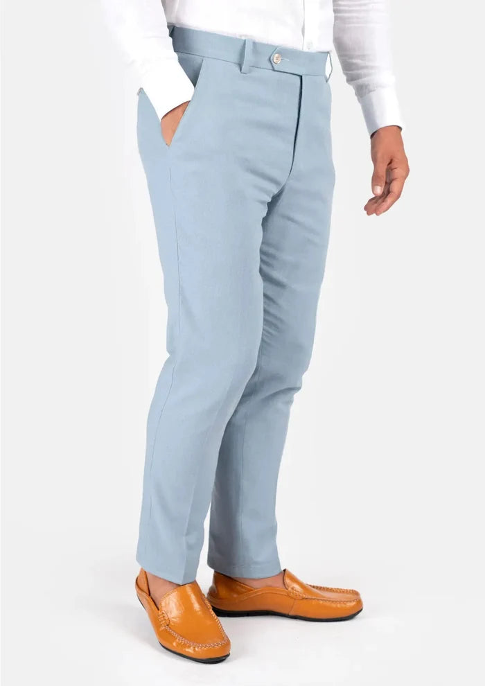 Astor Maya Blue Linen Suit - SARTORO