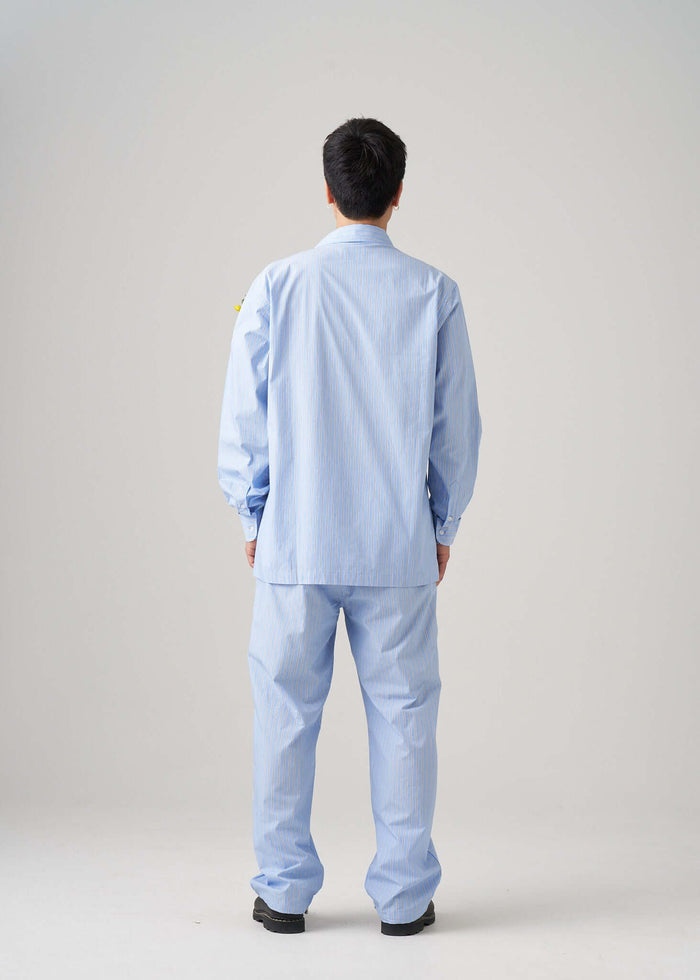 men's striped casual pants back view