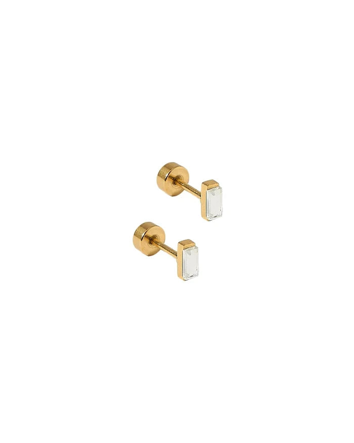 Micro Amber | Screwback Stud Earrings