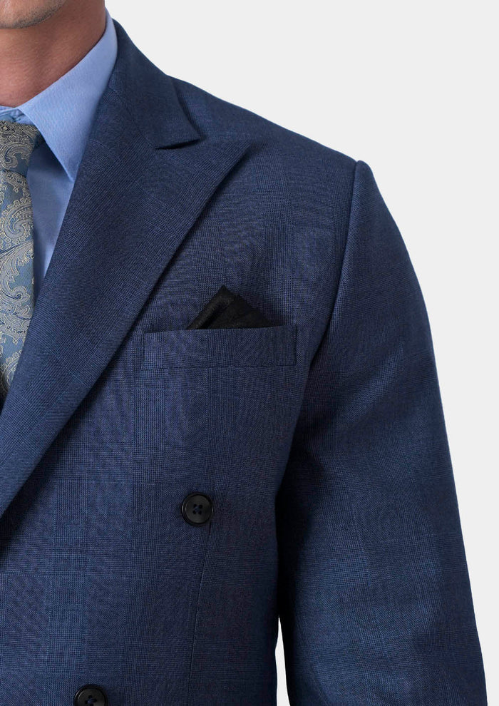 Waverly Midnight Blue Prince of Wales Jacket - SARTORO
