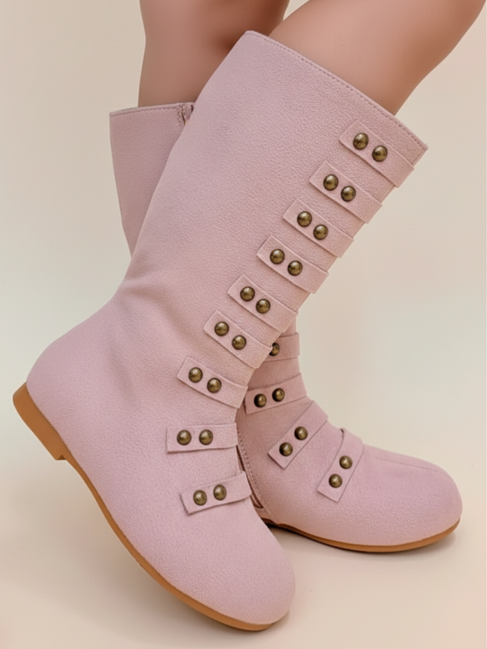 Military Style Studded Boots  By Liv and Mia Mia Belle Girls