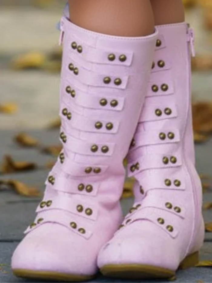 Military Style Studded Boots  By Liv and Mia Mia Belle Girls