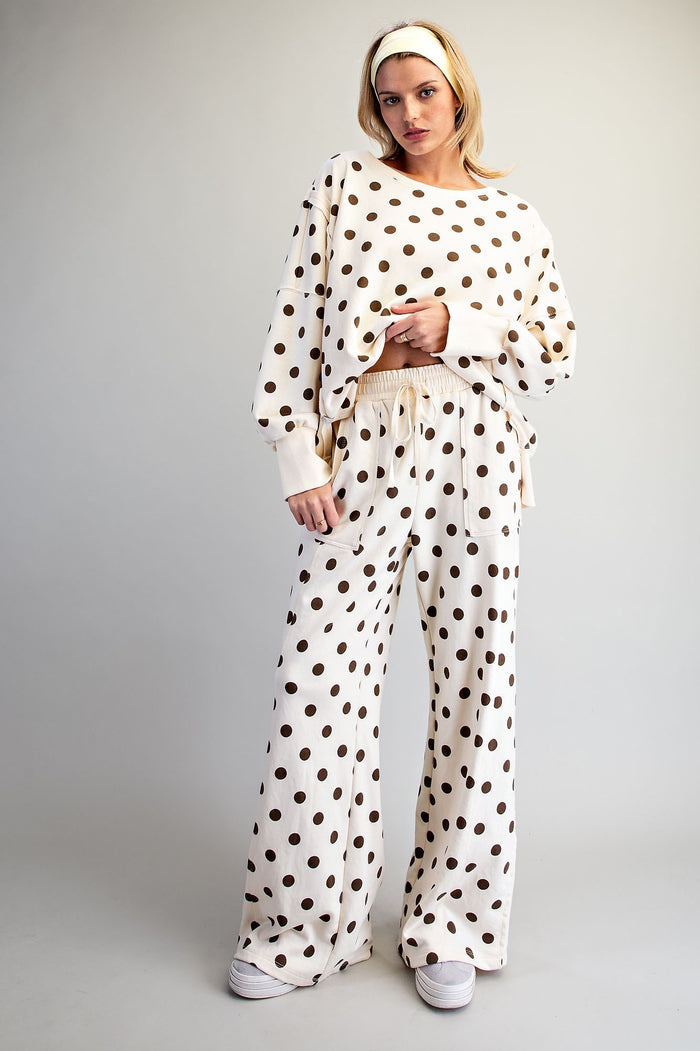Mineral Washed Polka Dot Sweatpants