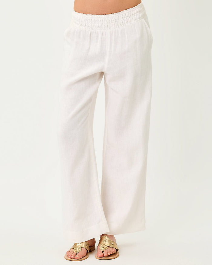 Lilly Pulitzer - Mirabella Linen Palazzo Pant - Resort White