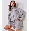 Mock Neck Dolman Zip Jacket | 2 Colors Available