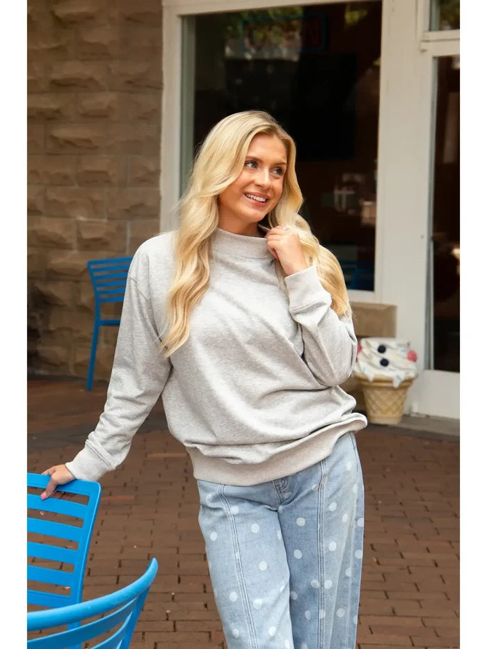 Mock Neck Sweatshirt | 4 Colors Available