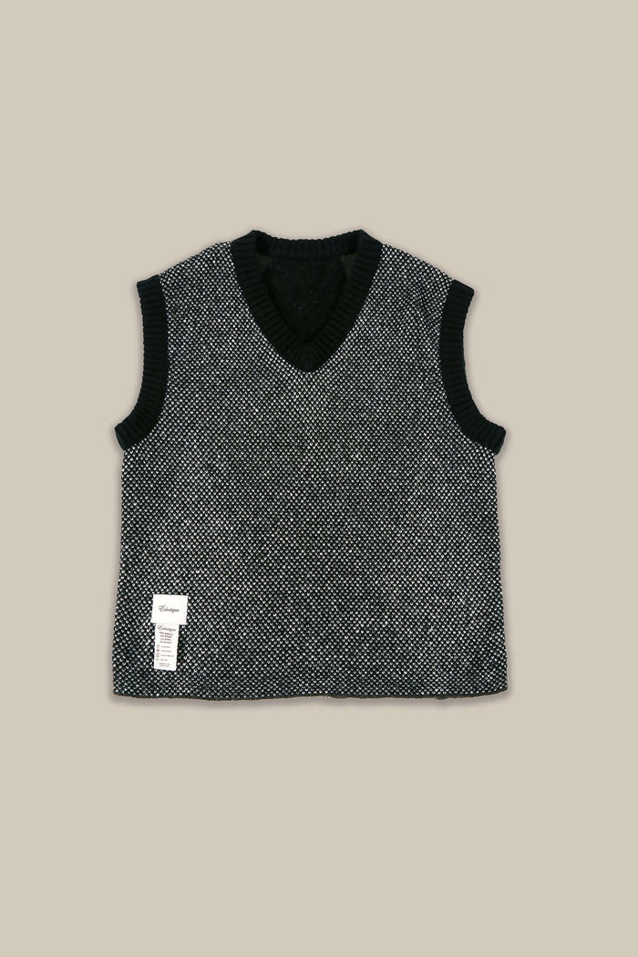 reverse side of mohair vest