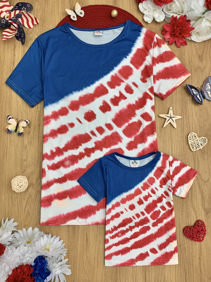 Mommy & Me | Matching Tops |  4th of July Americana Tie Dye T-Shirts