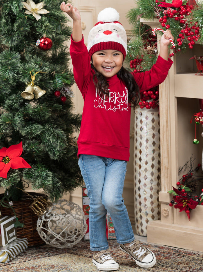 Mommy and Me Winter Tops | Merry Christmas Matching Pullover Top