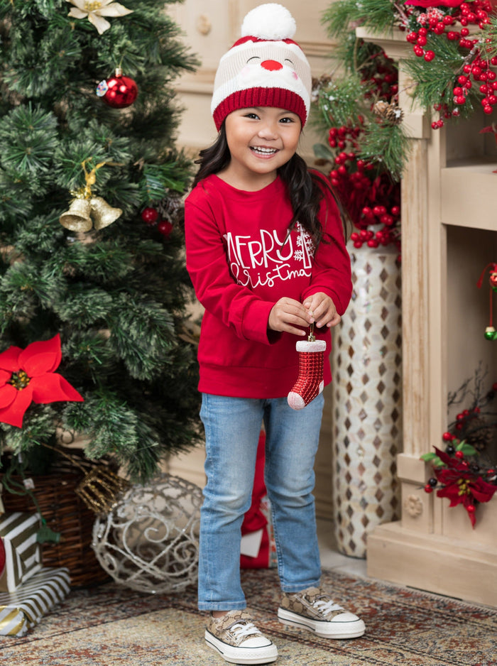 Mommy and Me Winter Tops | Merry Christmas Matching Pullover Top