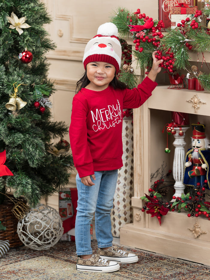 Mommy and Me Winter Tops | Merry Christmas Matching Pullover Top