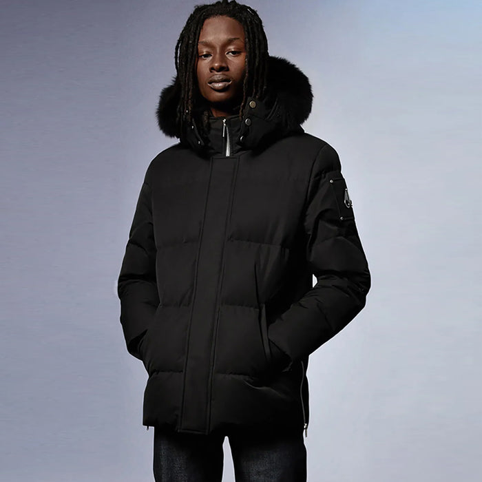 Moose Knuckles - Richardson Fur Hooded Parka Jacket in Black - Nigel Clare