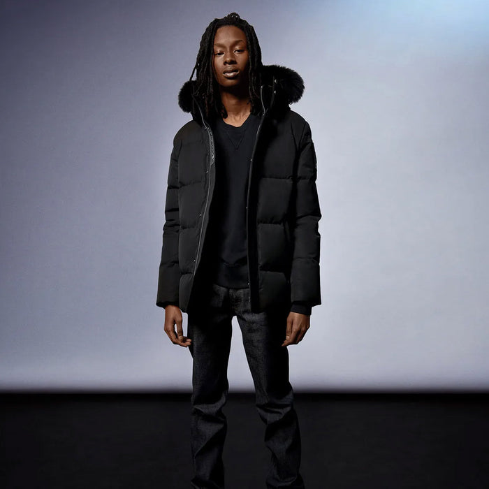 Moose Knuckles - Richardson Fur Hooded Parka Jacket in Black - Nigel Clare