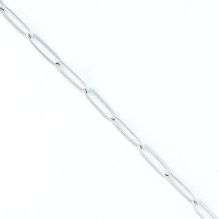 Narelle Silver Paperclip Chain 18" Waterproof Necklace