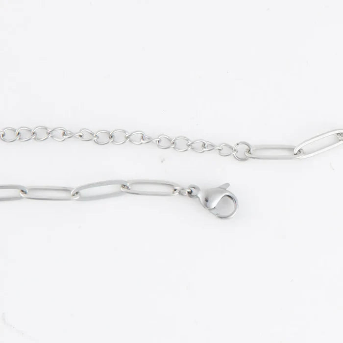 Narelle Silver Paperclip Chain 18" Waterproof Necklace