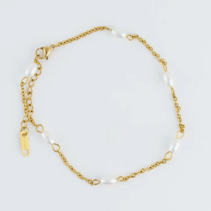 Narelle Waterproof Pearl Anklet