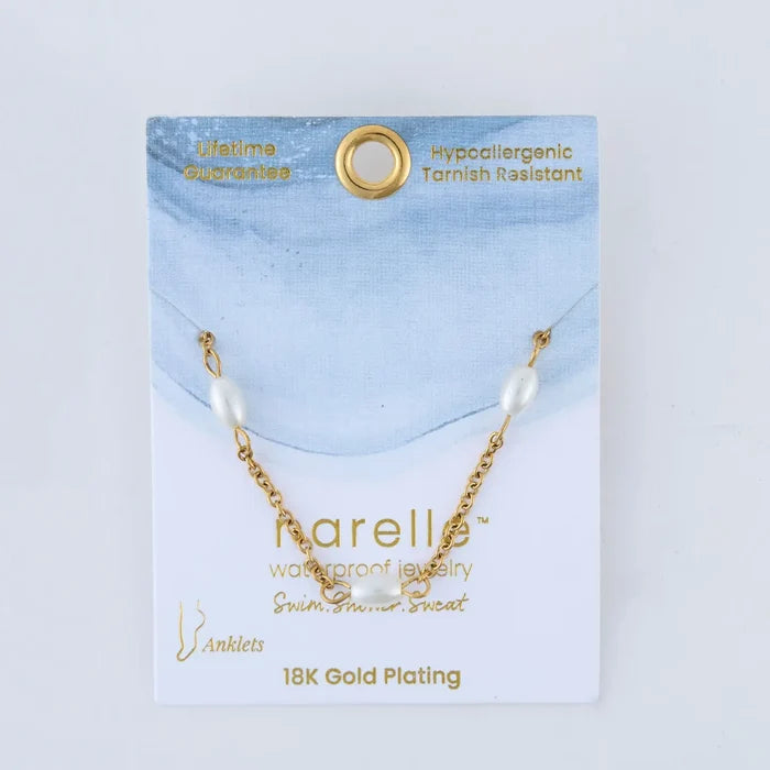 Narelle Waterproof Pearl Anklet