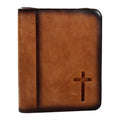 Nocona Western Bible Cover  Leather Cross
