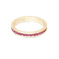 October (Pink Tourmaline) Yellow Gold Ring | Size 9