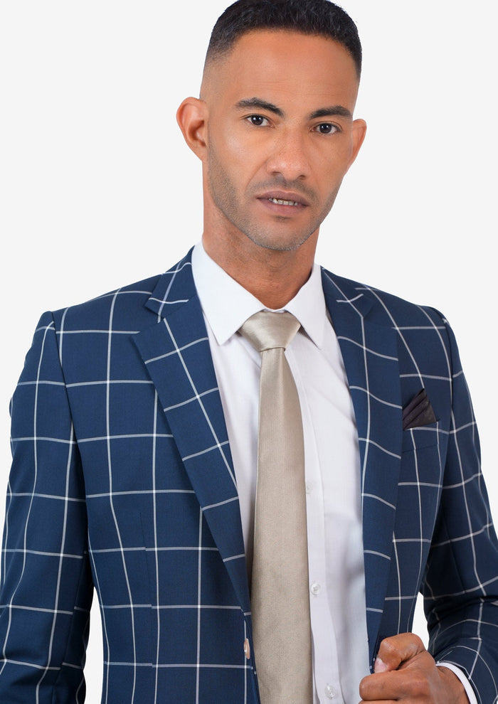 Astor Oxford Blue Windowpane Suit - SARTORO