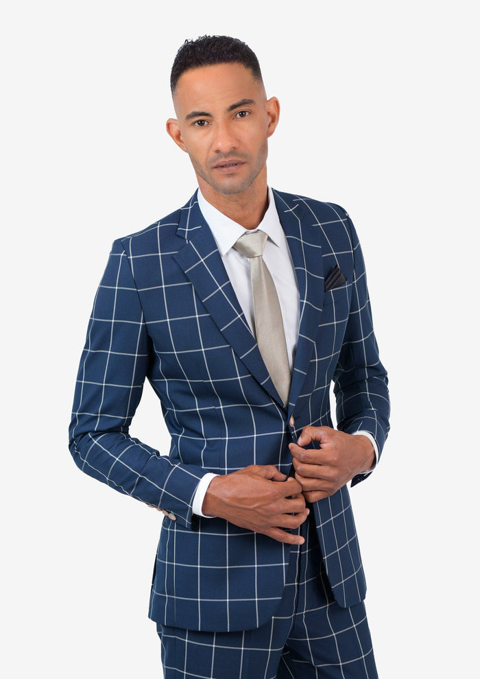 Astor Oxford Blue Windowpane Suit - SARTORO