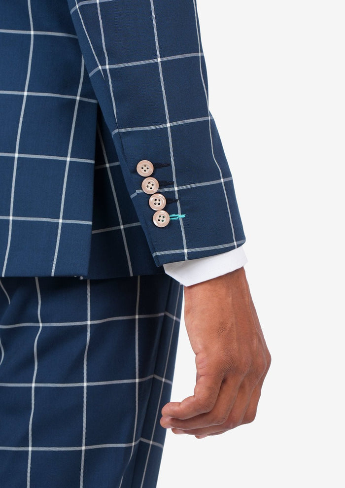 Astor Oxford Blue Windowpane Suit - SARTORO